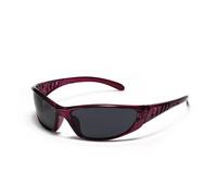 KTUCN Gafas de sol plateadas Y2K, color hueco, sentido del futuro de la tecnología, chicas guapas, internet rojo, cantado