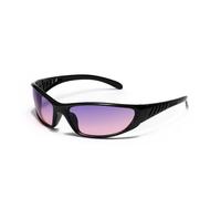 KTUCN Gafas de sol plateadas Y2K, color hueco, sentido del futuro de la tecnología, chicas guapas, internet rojo, cantado