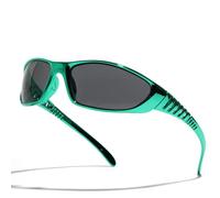 KTUCN Gafas de sol plateadas Y2K, color hueco, sentido del futuro de la tecnología, chicas guapas, internet rojo, cantado