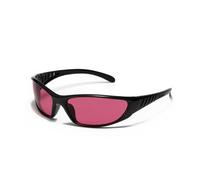 KTUCN Gafas de sol plateadas Y2K, color hueco, sentido del futuro de la tecnología, chicas guapas, internet rojo, cantado