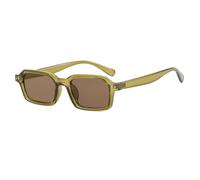KTUCN Gafas de sol rectangulares de moda para mujer, gafas vintage para hombre, protección UV400, color verde.