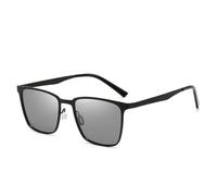 KTUCN Gafas de sol retro clásicas de montura cuadrada grande para mujer, negras, modernas, para hombre, protección UV400.