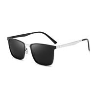 KTUCN Gafas de sol retro clásicas de montura cuadrada grande para mujer, negras, modernas, para hombre, protección UV400.