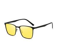KTUCN Gafas de sol retro clásicas de montura cuadrada grande para mujer, negras, modernas, para hombre, protección UV400.