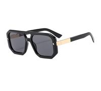 KTUCN Gafas de sol retro para mujer, estilo vintage, UV400, negras, BH01