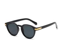 KTUCN Gafas de sol retro para mujer y hombre, montura redonda vintage, lente