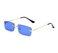 KTUCN Gafas de sol sin montura para mujer y hombre, modernas, para conducir, con lentes amarillas, para viajar, con ocular, 10, longitud de patilla: 142 mm