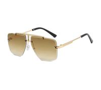 KTUCN Gafas de sol sin montura rectangulares de moda populares para mujeres