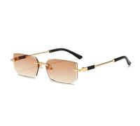 KTUCN Gafas de sol sin montura rectangulares para hombre, gafas de sol modernas para mujer, gafas de sol de verano para viajes