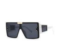 KTUCN Gafas de sol unisex extragrandes, resistentes al viento, estilo punk, montura grande, protección UV