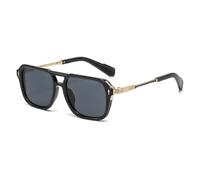 KTUCN Gafas de sol UV400 para hombre, gafas de sol retro para exteriores, negras, negras, H
