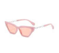 KTUCN Gafas de sol vintage con cadena para mujer, estilo ojo de gato, con protección UV400, 5,BH01