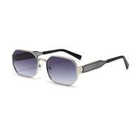 KTUCN Gafas de sol vintage de moda para mujer y hombre, estilo retro, rectangulares, de metal, populares entre mujeres y hombr