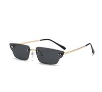 KTUCN Gafas de sol vintage sin marco para mujer y hombre, gafas de sol recta
