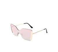 KTUCN Gafas de sol vintage sin montura, modernas, de una sola pieza, de marca elegante para hombres y mujeres, 1145 mm