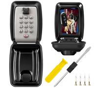 KTUEOV Cajetin Llaves con Codigo, Grande Caja Seguridad Llaves Exterior 12 Dígitos Impermeable Caja Fuerte Llave para Hogar Escuela Garaje Oficina