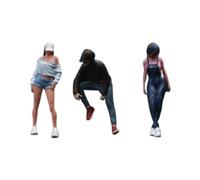 KTUXZCI Figuras Decorativas de Escena en Miniatura, Juego de Modelos | femeninos a escala 1/64, personajes realistas para cualquier proyecto, figuras de personas a escala 1/64, modelo de personas
