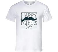KTVB0A Happy Fathers Day Good Daddy Moustache T Shirt White(Medium)