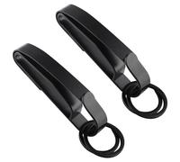 ktxaby 2 llaveros de cinturón de acero inoxidable para hombre, llavero táctico con 4 llaveros para cinturón de hasta 2,25 pulgadas, adecuado para policía y bomberos, Hierro, 1.5-2.25 inches / 3.5-5.8