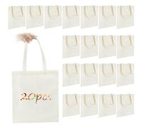 ktxaby 20 bolsas de algodón de 35 x 40 cm, bolsas grandes de sublimación, bolsa de lona en blanco, bolsa de mano lisa, bolsas de lona a granel