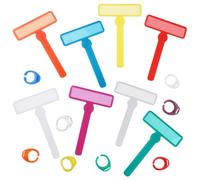 Ktxaby 8 tiras de lectura guiadas con 6 anillos de dedo, resaltador de enfoque de dedos, rastreadores de dedos para TDAH, con anillos de dedo, herramientas de dislexia, marcadores de lectura,