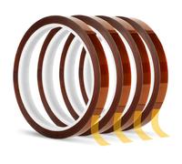 ktxaby Cinta de transferencia de calor para sublimación térmica de 10 mm x 33 m, 4 rollos de cinta de transferencia de calor para sublimación de calor, cinta adhesiva sin residuos, cinta de prensa