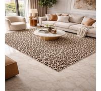 KTYUTJDH Alfombra, Beige Retro, Marrón, Negro, Rectangular 110 x 180 cm, Alfombra Sala Dormitorio Lavable, Cocina Oficina Corredor, Protección del Suelo,