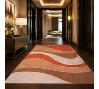KTYUTJDH Alfombra de área, abstracta, naranja, marrón, beige, blanco, rectangular, 120 x 180 cm, alfombras para sala de estar, dormitorio, estéticas, interiores, decoración del hogar