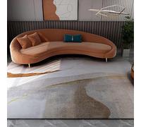 KTYUTJDH Alfombra de área, diseños abstractos modernos, multicolor, blanco, naranja, marrón, rectangular, 200 x 300 cm, alfombras extragrandes, para sala de estar, lavable, antideslizante, comedor