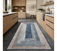 KTYUTJDH Alfombra de área, geométrica abstracta, azul, beige, gris, marrón, rectangular, 120 x 180 cm, alfombras para sala de estar, dormitorio, estéticas, interiores, decoración del hogar