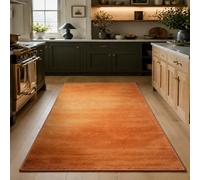 KTYUTJDH Alfombra de área, naranja abstracto, marrón, rectangular, 180 x 240 cm, alfombras grandes y suaves Art Deco para el hogar, oficina, salón, comedor, dormitorio