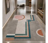 KTYUTJDH Alfombra moderna geométrica rosa, gris, verde, azul, naranja, beige, rectangular, 120 x 180 cm, alfombras para sala de estar, dormitorio, estéticas, interiores, decoración del hogar