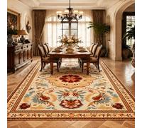KTYUTJDH Alfombra oriental vintage floral beige, marrón, rojo, azul, rectangular, 120 x 180 cm, alfombras para sala de estar, dormitorio, estéticas, interiores, decoración del hogar