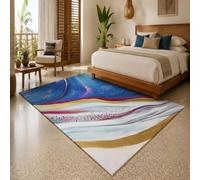 KTYUTJDH Alfombras rectangulares para salón, 120 x 180 cm, abstracto, azul, rojo, amarillo, blanco y morado, alfombras para dormitorio, estéticas, interiores, decoración del hogar