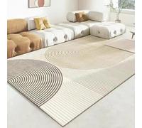 KTYUTJDH Rugs Living Room, Soft Rugs for Bedroom, Runner Rugs for Hallway Rug, Brown Cream Beige Geometric Circle Design Modern,Brown,Rectangular 100 x 200 cm