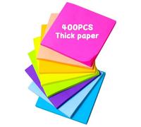 KU 8 Pack Notes Sticky de Colores para Etiquetar Notas Adhesivas Readherentes 76 x 76 mm, Fácil de Escribir para Reuniones Escolares en la Oficina en Casa (50 Hojas/Bloc)