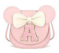 KU Regalo Bolso Niña Bandolera Pequeño con Lazo y Orejas de Minnie Mouse, Minnie Bolso de Mano de PU - Bolso de Bandolera para Niñas de 2-8 años A