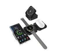 KU XIU Cargador Inalambrico para Samsung, Magnética 3 en 1 Estación de Carga para Galaxy S25 Ultra, S24, S23 S22, Note, Z Fold,Flip, Base de Carga para Galaxy Watch Ultra/7/6/5/4/Buds