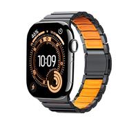 KU XIU Correa de titanio compatible con Apple Watch Ultra 2, 49 mm, 46 mm, 45 mm, 44 mm, 42 mm, correa de repuesto de metal de titanio para iWatch Ultra S10 SE S9 8 7 6 5 4 3 2 1, Fit 5.9"-8.5"(150mm