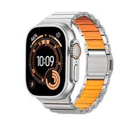 KU XIU Correa de titanio compatible con Apple Watch Ultra 2, 49 mm, 46 mm, 45 mm, 44 mm, 42 mm, correa de repuesto de metal de titanio para iWatch Ultra S10 SE S9 8 7 6 5 4 3 2 1, Fit 5.9"-8.5"(150mm