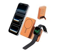 KU XIU K1ULTRA Qi2.2 25W Power Bank 10000mAh, Magnético 3 in 1 Pieghevole Bateria Externa Carga Rapida, 30W USB-C Bateria Portatil para iPhone 17/16, para iWatch, para Airpods, Naranja Cósmico