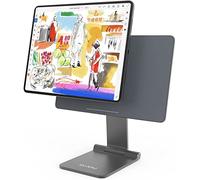 KU XIU X33 Soporte Magnético Plegable para iPad Air 13" M3/M2 y iPad Pro 12.9" 3ª-6ª Gen, Soporte de Tablet de Aluminio Ajustable 360°, Montura Portátil de Escritorio para Dibujo
