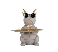 KUAHAI Nueva Estatua de toreo Multicolor de Resina, Escultura de Perro, Moneda, depósito, Almacenamiento Multifuncional, decoración del hogar, Bandeja de Almacenamiento de Llaves de Caramelo