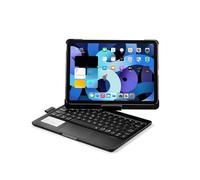 kuaijiexiaopu 360° Rotating Touch Keyboard Tablet Protective Case Suitable for iPad 7/8/9th Gen 10.2 Inch 2019/2020/2021 Universal(Negro)