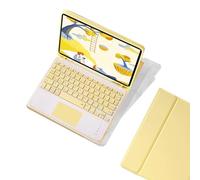kuaijiexiaopu Backlight Touch Keyboard Leather Case Suitable for iPad Pro 12.9 Inch 2022/2018/2020/2021 Universal(Yellow+Touch Keyboard)