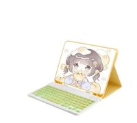 kuaijiexiaopu Backlight Touch Keyboard Leather Case Suitable for iPad Pro 12.9 Inch 2022/2018/2020/2021 Universal(Yellow+Backlit Keyboard)