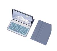 kuaijiexiaopu Detachable Keyboard Tablet Leather Case Suitable for Honor X8A-11 Inch(Backlit Keyboard+Lavender Gray)