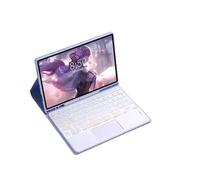 kuaijiexiaopu Detachable Keyboard Tablet Leather Case Suitable for Honor X8A-11 Inch(Touch Backlit KB+Lavender Gray)
