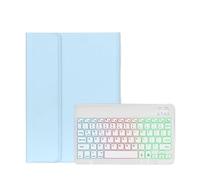 kuaijiexiaopu Detachable Regular/Tri Color Backlit Touch Keyboard Protective Case Suitable for Samsung Galaxy Tab A8 10.5 inch-X200(Backlit Keyboard+Sky Blue)