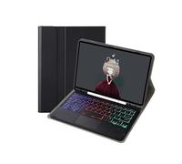 kuaijiexiaopu Detachable Regular/Tri Color Backlit Touch Keyboard Protective Case Suitable for Samsung Galaxy Tab A8 10.5 inch-X200(Backlit Touch Keyboard+Black)